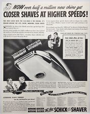 1941 Schick Shaver Nothing Quicker Slicker Vtg WWII Era Print Ad Man Cave Art picture