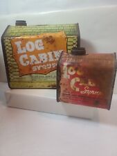 VTG Antique 1942-1954 Towel's Log Cabin Surup Collectable Tins General Foods... picture