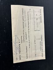 RARE 1960 MEMPHIS TN Attorney Criminal Court trial Date postcard EX FS picture