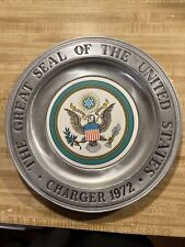 Wilton Platter President of United States Seal Presidential Pewter charger 1972 picture