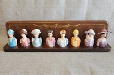 Avon Vintage 1980’s Victorian Lady Thimbles with Display Stand Boxes  picture