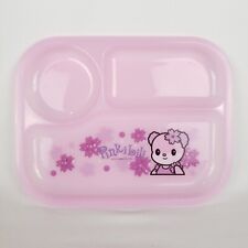 Sanrio Hello Pinki Lili Kids Plate Sectioned Pink Flowers 2002 EUC picture