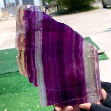 1.36LB Natural beautiful Rainbow Fluorite Crystal Rough stone specimens cure picture