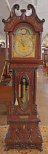 19th Century J.J Elliott Inlaid Brass Mahogany & Mother of Pearl Tall Case Clock picture
