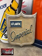 1950’s ATLANTIC Imperial Shield Gas Pump Plate Sign - Gas & Oil picture