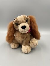 Vintage Disney Lady Dog 7” Plush Lady and the Tramp Red Bow Stuffed Puppy No Tag picture