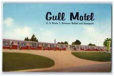 c1940's Gull Motel & Restaurant Between Belfast & Searsport Maine ME Postcard picture