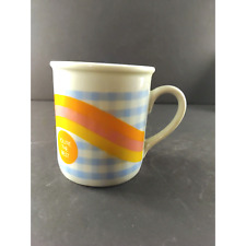 Your The Best Coffee Cup Mug Blue Plaid Rainbow Stripes 1970 DesignR picture