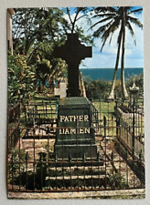 New 2001 FATHER DAMIEN TOMBSTONE POSTCARD Molokai HAWAII Church of St. Philomena picture