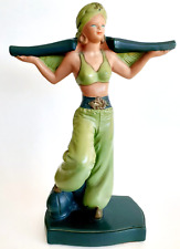 Alexander Backer, Co. ABCO Chalkware Genie Figurine Woman W Aladdin Pants 1950's picture