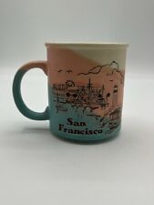 Vintage 1982 MICO San Francisco Pink/Light Blue Coffee Mug No Chips Or Cracks picture