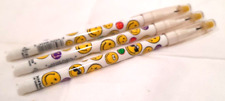 3X Rare Vintage 80's BENSIA non sharpening pencils SMILE FACE Taiwan, NOS picture