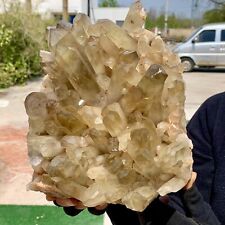 10.29LB Natural Citrine cluster mineral specimen quartz crystal healing picture
