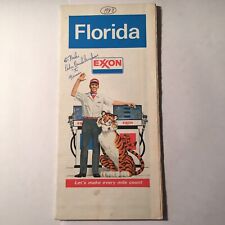 Vintage Exxon Oil Gas United States Florida State Travel Touring Road Map 1978 picture
