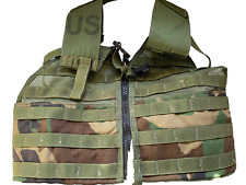 Military Woodland BDU Molle II Fighting Load Carrier Vest Zippered Old School picture