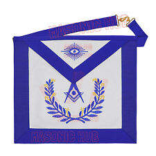 Masonic Regalia Blue Lodge SR. DEACON Lambskin Aprons - MACHINE EMBROIDERY LOGO picture