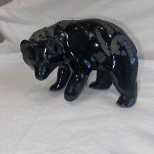 **ONE OF A KIND** R Diane Martinez Signed Pueblo Black Pottery Bear  picture
