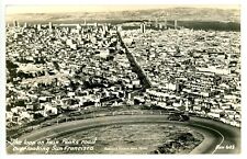 1940s? RPPC - Loop On Twin Peaks Road Overlooking San Francisco, California picture