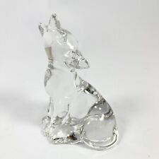 Vintage Lenox Crystal Howling Wolf Figurine 4 1/2
