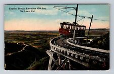 Mt Lowe CA-California, Scenic Views Circular Bridge, Antique Vintage Postcard picture