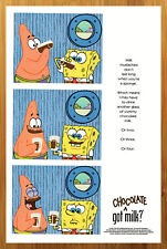 2001 Spongebob Squarepants Got Chocolate Milk? Print Ad/Poster Pop Art Squidward picture