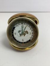  Vintage Westclox Round World Travel Folding Alarm Clock Japan picture