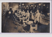 Real Photo Postcard RPPC- Barber Shop Black African American Attendant Hutchison picture