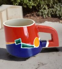 Unique Colorful Coffee Mug Signed J S Peterson One of a Kind picture