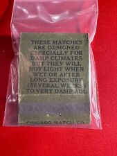 MATCHBOOK - DAMP CLIMATE MATCHES - CHICAGO MATCH CO  - UNSTRUCK picture