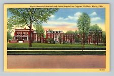 Elyria OH-Ohio, Memorial & Gates Hospital For Crippled Children Vintage Postcard picture