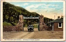 The Pikes Peak Auto Highway The World Highest Highway Colorado Postcard picture