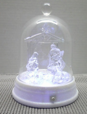 Musical Acrylic Nativity Scene LED Christmas Light Sound Decor picture