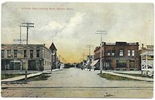 Antique Postcard Johnson Ave Looking West Warren Minnesota State Bank Fargo  picture
