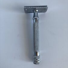 Wet Shave Club Safety Razor Polished Stainless Steel Bonus Straight Razor picture