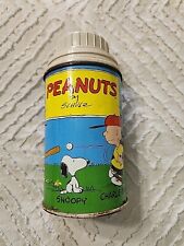 Vintage 1959 Charles Schultz Peanuts Baseball Metal Thermos #2868 picture