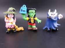 Vintage 1986 Halloween Spearhead Monsters Witch Vampire and Frankenstein Figures picture