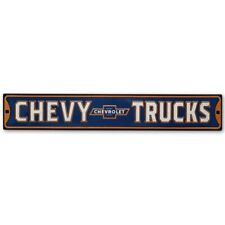 Chevy Trucks Embossed Metal Automotive Street Sign 30