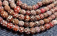 Amazing Antique Venetian Red Skunk Beads African Trade Beads picture