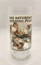Vintage Norman Rockwell Saturday Evening Post No Swimming Glass - Arby's 1987 picture