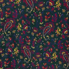 Vintage Cone Mills paisley corduroy clothing fabric 1.4 yds OOP design picture