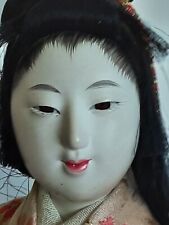Vintage Japanese Geisha Doll in Elegant Silk Kimono Handmade picture