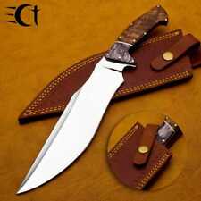 Handcrafted D-2 steel knife Rose Wood handle with leather Sheath picture