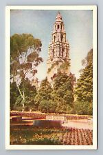 CA-California, California Tower, Alcazar Gardens, Scenic View, Vintage Postcard picture