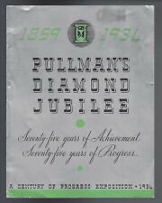 1934 Pullman Railroad Diamond Jubilee 1859 to 1934 Brochure picture