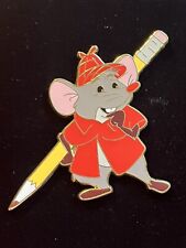 RARE LE 100 JUMBO DISNEY PIN ROQUEFORT ARISTOCATS UPON A MOUSE GOLD ENAMEL NIP picture