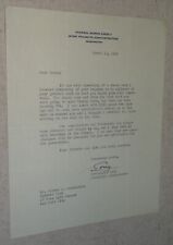 Corrington Gill Signed 1941 Federal Works Agency WPA Letter / New Deal picture