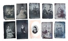 10 x RARE Antique Tin Type / Ferrotype photographs featuring Ladies picture