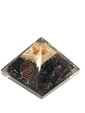 Natural Black Tourmaline Orgone Pyramid 3in LG 75mm EMF & 5G Orgone Protection picture