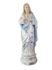 OUR LORD JESUS  THE HOLY HART  ANTIQUES FRENCH BISQUE PORCELAIN picture