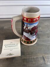 Vintage (1994) Budweiser Holiday Stein Collection 
